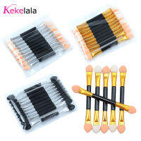 Kekelala หรูหรา10ชิ้นล็อตสองด้านอายแชโดว์ฟองน้ำ Applicators ทนทานหรูหราโลหะมินิอายแชโดว์แปรงจำนวนมาก MakeupTools