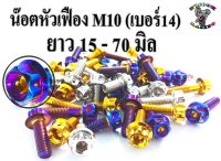 น๊อตสแตนเลส หัวเฟือง M10 (เบอร์14) ความยาว15-70มิล (ราคา1ตัว)