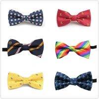 HOOYI Boys Bow Ties Stripe Kids Neckwear Dot Bowtie for Children Cartoon Party Gift Small size Tie Boys Clothing