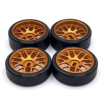 4Pcs Metal Wheel Rim Hard Plastic Drift Tire Tyres for Wltoys 284131 K969 K989 P929 Mini-Z 1/28 RC Car Upgrades Parts