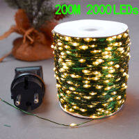 200M 100M 50M Christmas Tree Fairy Lights String Outdoor Waterproof Garden Party Lighting Street Decoration For Christmas 2022