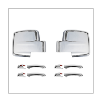 Side Rearview Mirror Cover Shell Trim + Door Handle Cover Decoration for Patriot 2011-2016 Car Accessories Parts