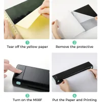 Phomemo โทรศํพท์เคลื่อนที่ไร้สายรอยสักเครื่องพิมพ์ความร้อน A4เครื่องพิมพ์ใบเสร็จรับเงินบาร์โค้ดมือถือ USB บลูทูธขนาดเล็กกระเป๋า Prinker Tattoo HD