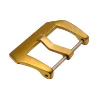 ☃卐❈ YELLOW high quality screw bubck Bronze Brass made Screws / Pin Clasp 18mm 20mm 22mm 24mm 26mm Buckle Replace Watches Accessories