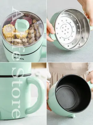 220โวลต์มินิมัลติฟังก์ชั่ไฟฟ้าในครัวเรือนเครื่องทำอาหารเดี่ยว/สองชั้นกระติกน้ำร้อนหลายหม้อหุงข้าวไฟฟ้าไม่ติดกระทะ