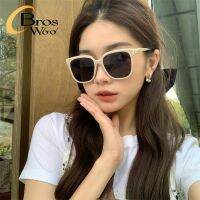 (Bros Woo) แว่นตากันแดดทรงสี่เหลี่ยมคลาสสิกสำหรับผู้หญิง2023 New Casual Anti UV Travel Sun Glasses