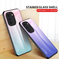 เคสสำหรับ Huawei Nova 10 Pro Gradient กระจกเทมเปอร์ TPU Edge Cover สำหรับ Huawei Nova 10 Pro ปลอกกันกระแทกฝาแข็งนิ่ม