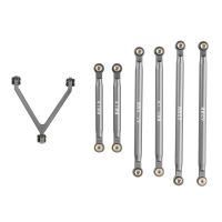 CNC Metal Suspension Rod Chassis Links Set for 1/24 RC Crawler Car Axial SCX24 AXI90081 Deadbolt AXI00004 B17 Parts