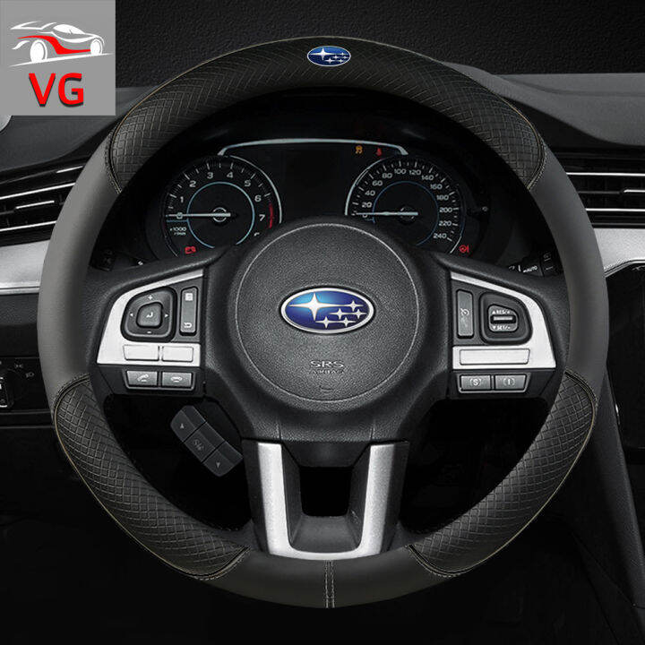 Car Leather Steering Wheel Cover Fit Subaru WRX BRZ DRL XV STI Impreza