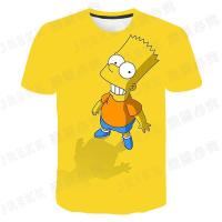 【Hot sale】Cartoon The Simpsons Anime TV Series kids 3D Print boy girl  Casual T Shirt Summer Graphic Child Tees Tops