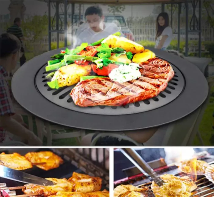 Smokeless Korean Samgyupsal Barbecue Pan Non Stick Indoor Grill Stovetop Plate Korean Lazada Ph 4617