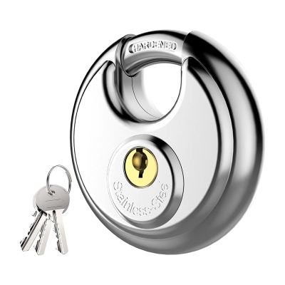 【CW】 Disc Lock With 3/8-Inch Shackle Outdoor Padlock Storage Unit