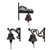 1pc Vintage Doorbell Wall Hanging Welcome Cast Iron Dinner Bell Wall Hanging Metal Doorbell Family Garden Craft Decoration