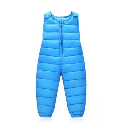 Baby Childrens Warm Strap Pant for Girls Boys Winter Down-Cotton Jumpsuit Overalls Suit 2020 Kids Casual Rompers Clothes Sets