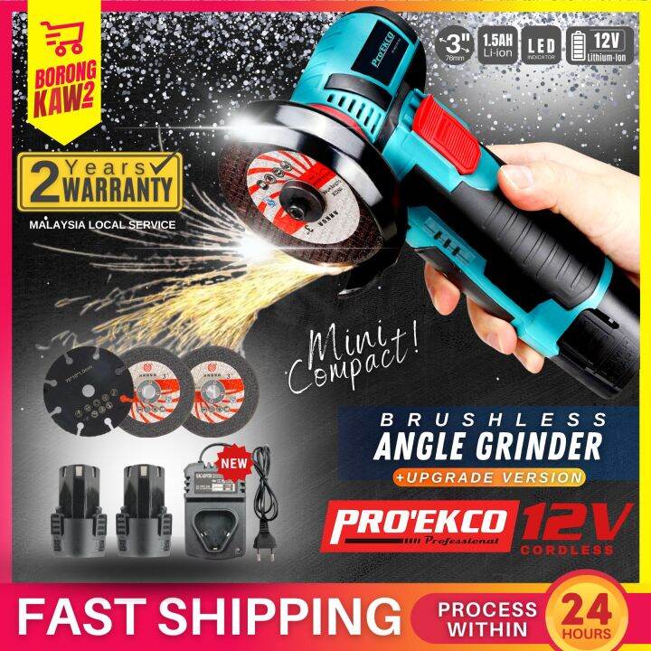 PRO’EKCO / FOX 3" Mini Cordless Angle Grinder Mini Grinder Set Grinder