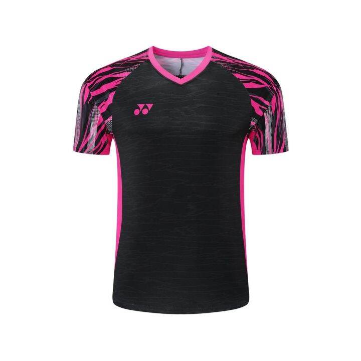 yonex-new-badminton-clothing-mens-and-womens-clothing-short-sleeved-breathable-quick-drying-training-clothing-group-purchase-team-uniforms