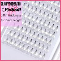 PETINAIL SKONHED ขนตาปลอมงอน3D/5D/6D/7D/8D/10D ผู้หญิงแฟชั่นกึ่งถาวรยาวธรรมชาติ C/d ยาวถึง12เส้นที่ต่อขนตาแบบแยกแฟนๆขนมิงค์