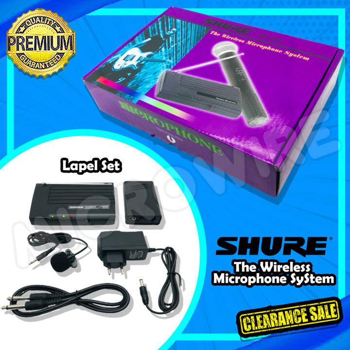Wireless Microphone System Lapel Set SH200 (shure CLEARANCE) Lazada PH