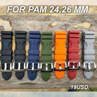 สายนาฬิกา panerai สาย pam ทำจากยางธรรมชาติ ไม่เหนียวไม่เก็บฝุ่น ขนาด 24 , 26 มิล สำหรับ seiko lumino