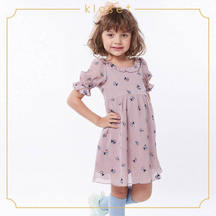 kloset-aw18-kd003-mini-ruffle-dress-ชุดเดรสเด็ก-เสื้อผ้าเด็ก-ชุดเด็ก