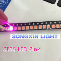 【☸2023 New☸】 Vzhengsha 1000ชิ้น/ล็อต Led แบบ Smd สีชมพู2835 0.2W ไฟส่องสว่างสูงไดโอดเปล่งแสงชิพ Leds 3.5*2.8*0.8มม. ไดโอด Led Led แบบ Smd 2835