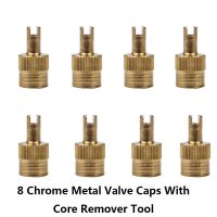 【LZ】 8Pcs Slotted Head Stem Caps With Core Remover Tool For Car Motorcycle Car Motorcycle Wheel Tyre Tire Lid Cover Auto Accessories