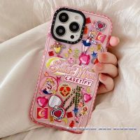 ▣⊙ เคสโทรศัพท์มือถือแบบนิ่ม กันกระแทก ลายการ์ตูนเซเลอร์มูนน่ารัก สีชมพู เรืองแสง สําหรับ iPhone 13 12 11 Pro MAX IX XS MAX XR i7 8 Plus