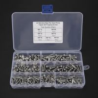 220Pcs/Lot M3 M4 M5 304 Stainless Steel Tapper Screws Pan Head Tapper Self Tapping Screws Set with Box Assortment Kit