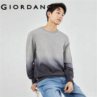 Giordanoผู้ชาย เสื้อกันหนาวผ้าฝ้ายผ้าฝ้ายบริสุทธิ์ที่มีสีสัน Free Shipping 01052704