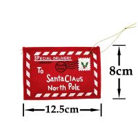 ；‘。、’ 12.5Cm*8Cm Christmas Tree Decoration  Red Non-Woven Envelope For Home New Year Can Hold Christmas Gifts Holiday Supplies