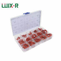 【2023】LUJX-R 200pcs Red Silicone O Rings Kit VMQ Gasket Set 15Size Oring Washer Assortment Sealing Rings es Wear resistance Assort