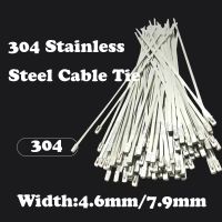 20pcs 304 stainless steel Marine Metal Cable Ties Locking Wire Metal Cable Zip Tie Outdoor marine strong drawstring straps Cable Management