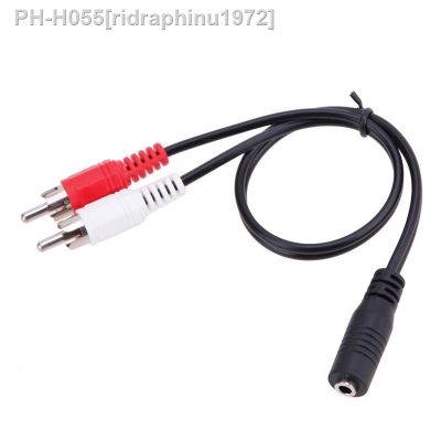 Universal RCA Cable 3.5mm Jack Stereo Audio Cable Female to 2RCA Male Socket to Headphone 3.5 AUX Y Adapter for DVD Amplifiers