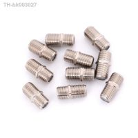 ▲♣✾ 10pcs Joiner Barrels Connector F Plug Coupler Adapter Plus HD TV Coax Cable Aluminium Alloy Female F connector Joiners