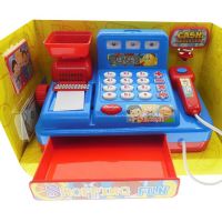 Kids Cash Register Toy Child Simulated Music Light Market Cash Register Kids Role Play Puzzle Toy Gift Early Educational Toys