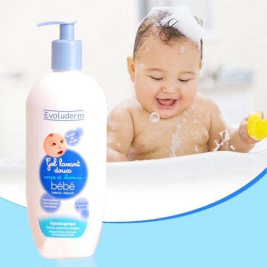 Sữa tắm gội cho bé evoluderm gel lavant doux bébé 500ml - ảnh sản phẩm 1