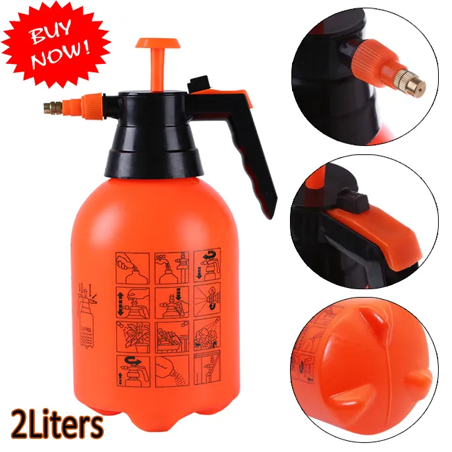 Manual Pump 2L Plant Hand Sprayer Garden Watering Adjustable Shower ...