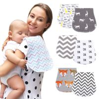 ☍☂◈ 2Pcs/Lot Baby Burp Cloths Set for Girls Boys 100 Organic Cotton Absorbent 2 Layer Towels Burping Rags Pads Newborns Baby Bibs