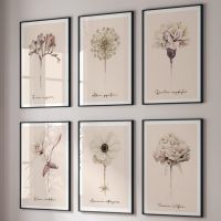 ✙✐ Beige Dandelion พืชดอกไม้ Minimalism โปสเตอร์สุนทรียศาสตร์พิมพ์ภาพวาดบนผ้าใบ Boho Gallery ห้องนั่งเล่นตกแต่งบ้าน