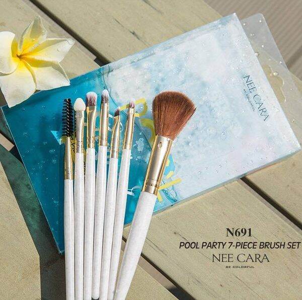 ชุดแปรงแต่งหน้า-7-piece-brush-n691-nee-cara-hello-summer-pool-party