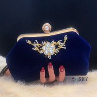 Hot selling Diamond-encrusted clutch bag Messenger Womens Fashion all-match new dinner Ladies wedding Hanfu