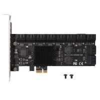 20พอร์ต PCIE 6Gbps PCI สำหรับการ์ดควบคุมด่วน PCI-E 1X เพื่อ SATA III อะแดปเตอร์/ แปลง PCIe Riser อะแดปเตอร์ขยายตัว B