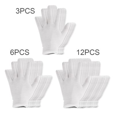 iEFiEL Reusable Cotton Gloves Elastic Soft Gloves for Dry Hand Moisturizing Cosmetic Eczema Hand Spa Coin Jewelry Inspection