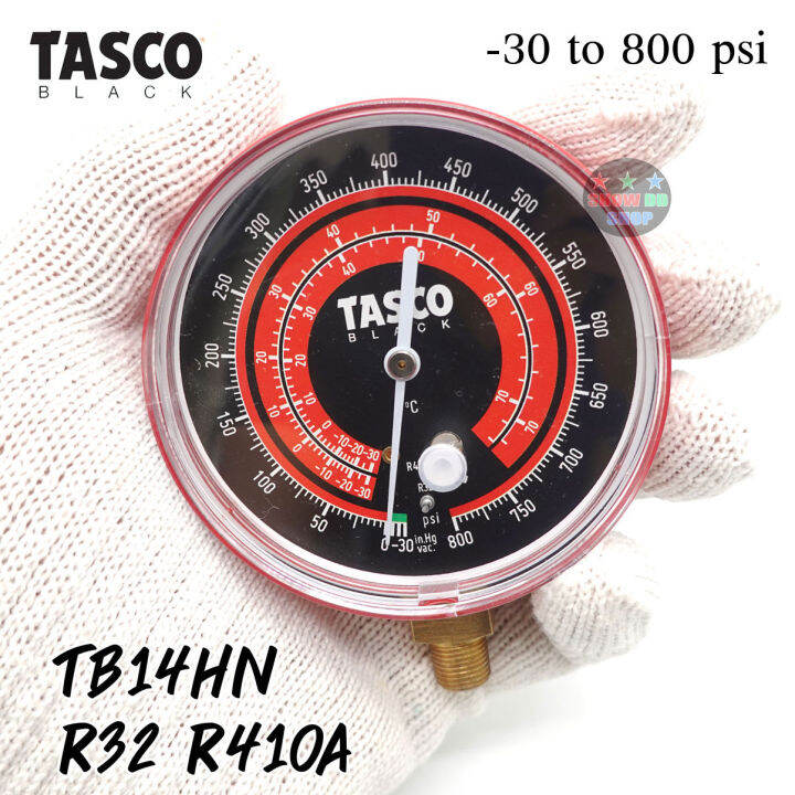 tasco-black-หัวเกจ์-วัดน้ำยาแอร์-tb14hn-tb14ln-tb12ln-tb12hn-ขนาด-80มิล-เกลียว-1-4-ใช้ได้ทุกน้ำยา-อะไหล่-วัดน้ำยา