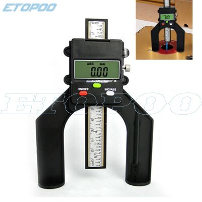 ETOPOO Digital Depth Gauge Digital Tread Depth Gauge LCD Magnetic Self Standing Aperture 80mm Hand Routers