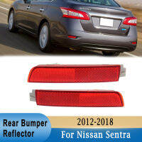 1คู่ด้านหลังกันชน Reflector เลนส์สำหรับ Nissan Sentra 2012-2018 ABS ด้านหลังสัญญาณ Reflector 265605C000 265655C000