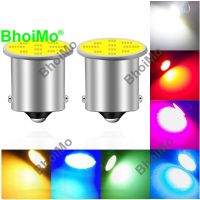 【คุณภาพสูง】Bhoimo 360 ไฟเบรก 1156 Led P21W Ba15S P21/5W 1157 Bay15D Cob สีขาวสีเหลืองอําพัน Drl สีเหลืองอําพันสําหรับรถยนต์รถจักรยานยนต์