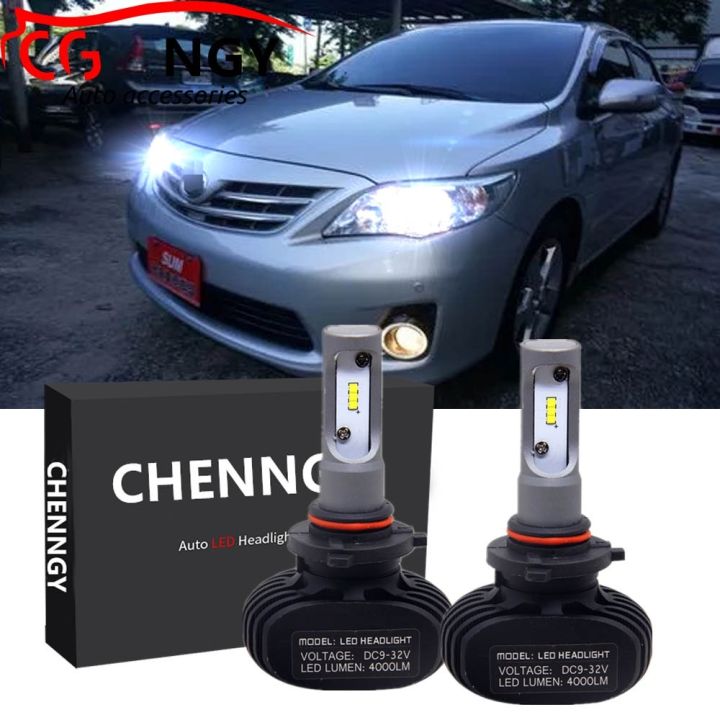 new-ชุดหลอดไฟหน้าฮาโลเจน-led-6000k-สีขาว-แบบเปลี่ยน-สําหรับ-toyota-altis-e140-2006-2013-2-ชิ้น