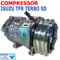 คอมเพรสเซอร์ อีซูซุ ดราก้อน อาย เทอร์โบ SD7H15 SANDEN แท้ COM0075 compressor ISUZU TFR Dragon eye Turbo SD7H15  คอมแอร์รถยนต์ คอม แอร์ คอมเพลสเซอร์  อะไหล่ แอร์ รถยนต์