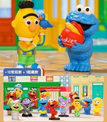 Genuine POPMART Sesame Street Foundation Series Of Tide Play Cartoon Dolls Toys Wholesale Hand Do Blind Box